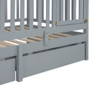 Daybed With Fence Guardrails And 2 Drawers, Split Into Independent Floor Bed & Daybed by HouseOfZazla