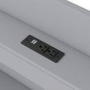 Platform Bed With LED Headboard, Charging Station, Trundle And 2 Drawers
