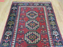 3' 3" X 10' Hand-Knotted Antique Handmade Caucasian Kazak Wool Runner Rug