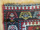 3' 3" X 10' Hand-Knotted Antique Handmade Caucasian Kazak Wool Runner Rug