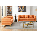 3-seater + 2-seater Combination sofa.ORANGE teddy