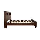 Queen Bed With Bookcase Headboard - Brown by HouseOfZazla