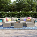 Comfortable Modern Patio Rattan Sectional Set With Cushions by HouseOfZazla