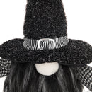Set of 2 Black Fabric Gnomes with 'Boo' Banner
