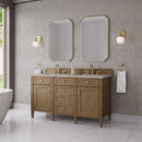 James Martin Brittany 60" Double Bathroom Vanity, Pecan