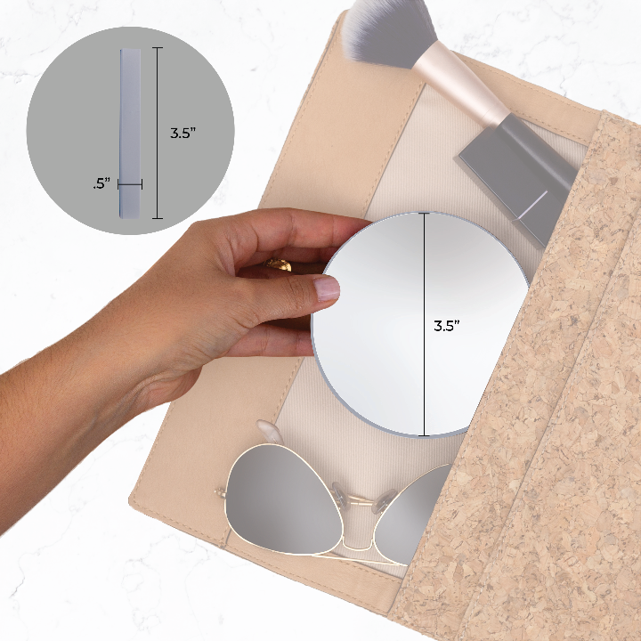 Compact Mirror with Magnification & Suction Cups