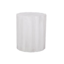 Outdoor Lightweight Concrete Side Table, Antique White by HouseOfZazla