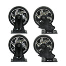 4 DRAWERS MULTIFUNCTIONAL TOOL CART WITH WHEELS AND WOODEN TOP-ORANGE