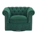 Chesterfield Style Swivel Club Chair With Button Tufted by HouseOfZazla