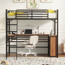 Loft Bed & 3 Layers Of Shelves And L-Shaped Desk by Unique Piece Furniture