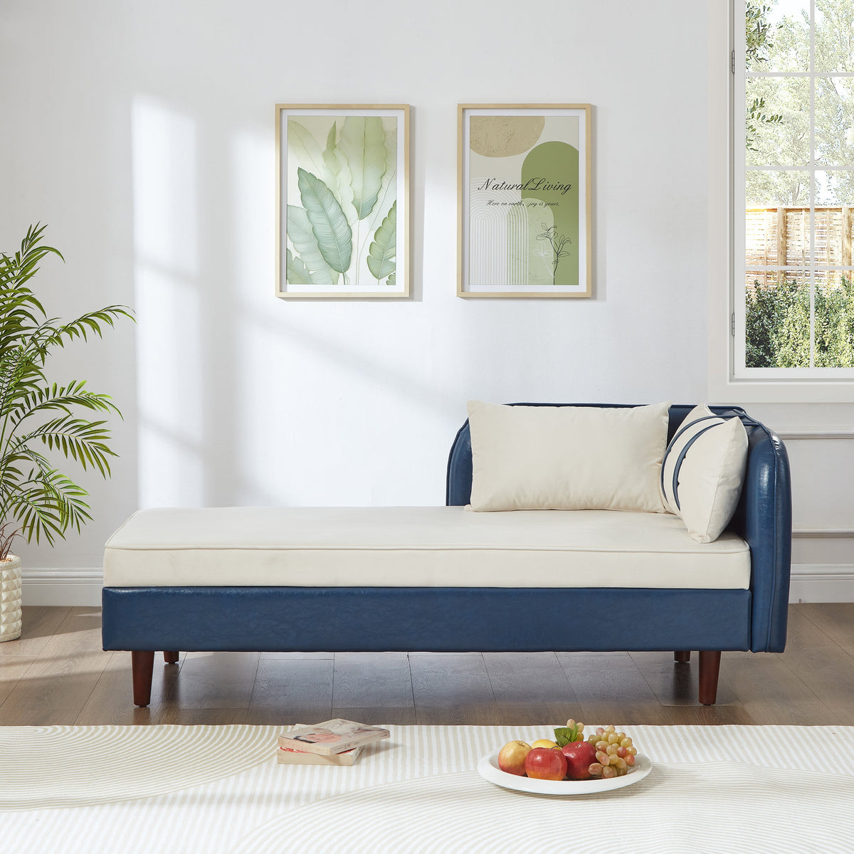 65" Storage Chaise Lounge Sofa, photo 3 of 10