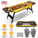 Portable Folding Charcoal Grill with Side Shelves