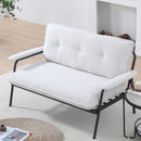 Modern Metal Frame Sofa With Sponge Filling For Compact Spaces And Versatile Use by HouseOfZazla