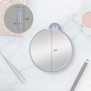 Compact Shower Mirror with Magnification & Suction Cup