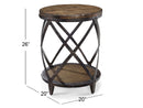 Pinebrook - Round Accent Table - Distressed Natural Pine