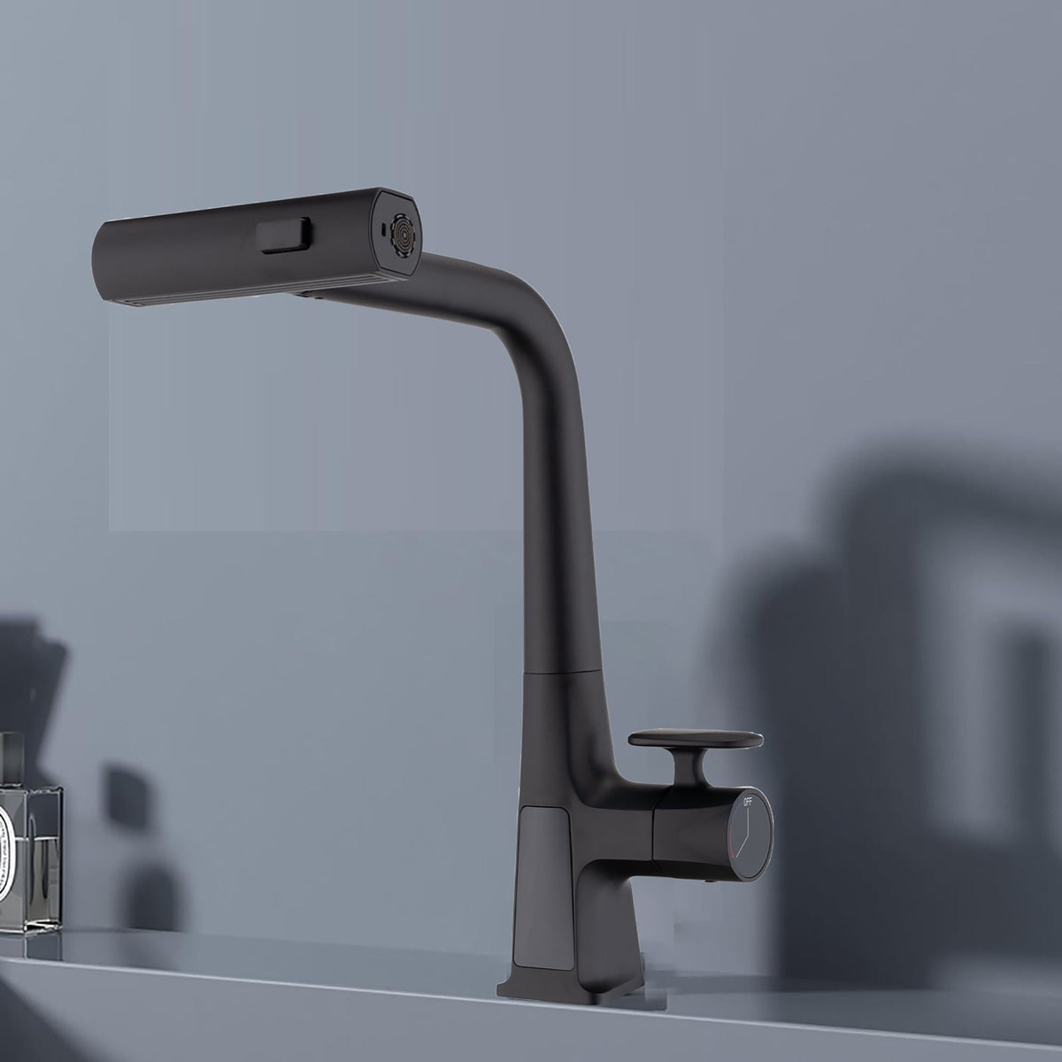 Waterfall Kitchen Faucet With Temperature Display And Pull Down Sprayer, photo 16 of 16