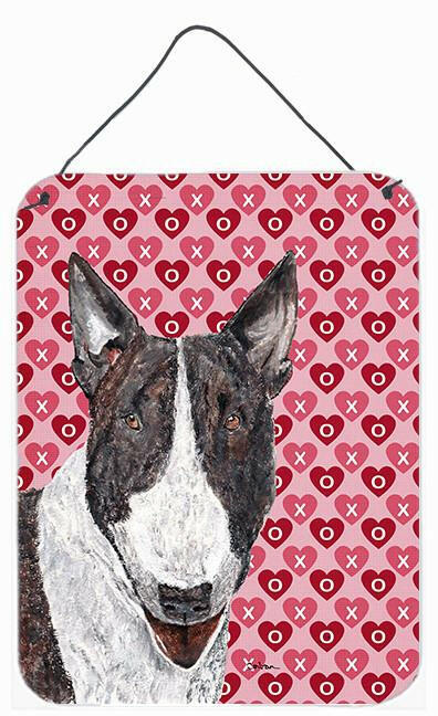 Bull Terrier Valentine's Love Aluminium Metal Wall or Door Hanging Prints