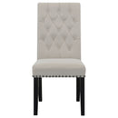 Tufted Rolled Backrest Side Chairs (Set of 2)