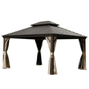 10' x 14' Hardtop Gazebo with Galvanized Steel Double Roof by HouseOfZazla