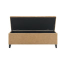 Button-Tufted Storage Ottoman With Safety Close Hinge by HouseOfZazla