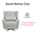 Power Recliner Chair Swivel with Boucle Upholstery and 360° Swivel by HouseOfZazla