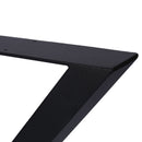 X Table Legs 28X 24", Wide Metal Table Legs, Heavy Duty Steel Desk Legs Table Leg Dining Table Legs Coffee Desk Leg (Set of 2) - Black by HouseOfZazla