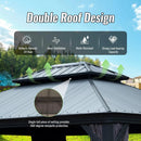 12'x16' Hardtop Gazebo with Resin Roof and Drainage Gutters by HouseOfZazla