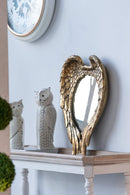 Wing Accent Mirror, Wall Mirror For Living Room - Gold by HouseOfZazla