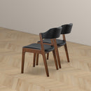 Enzo - Dining Chair (Set of 2) - Black / Brown by HouseOfZazla