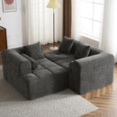 Sectional Free Combined Sofa With 2 Side Pockets by HouseOfZazla