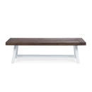 Tranquilizer Outdoor Acacia Wood Bench With Slat Panel Design