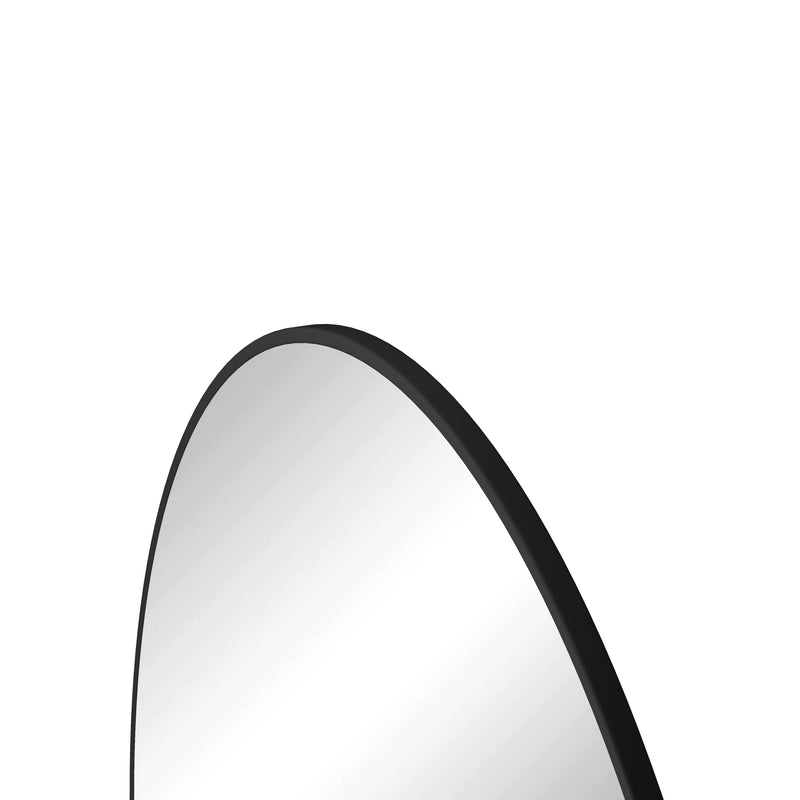 39" Wall Mounted Black Circular Mirror, for Bathroom, Living Room, Bedroom Wall Decor