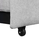 83" Modern Convertible Sleeper Sofa Bed with Storage Chaise,Gray