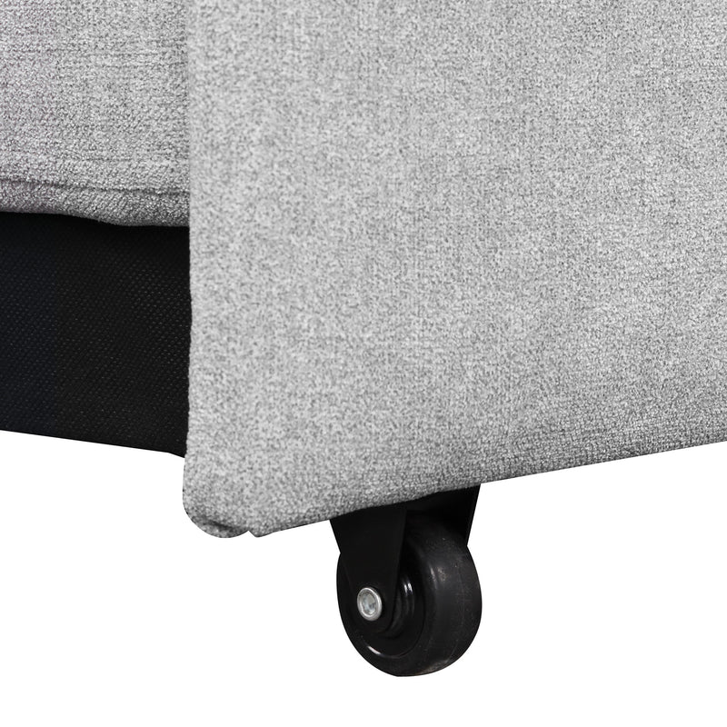 83" Modern Convertible Sleeper Sofa Bed with Storage Chaise,Gray