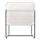 2 Sets 1 Case, Upholstered hanging armchair with arm pocket metal frame, crushed foamcushions and skin-friendly braid for living room and bedroom. White color