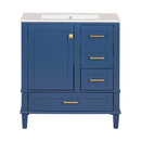 Bathroom Vanity, Modern Bathroom Cabinet With Sink Combo Set, Bathroom Storage Cabinet With A Soft Closing Door And 3 Drawers, Solid Wood Frame by Unique Piece Furniture