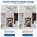 Low Profile Flush Mount Intergrated LED Ceiling Fan With Light And Reversible Quiet Motor by HouseOfZazla
