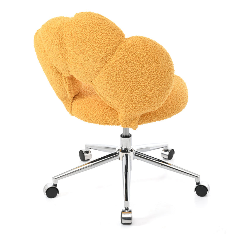 360Swivel Height Adjustable,Swivel Chair,Teddy fabric,home office chair