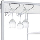 Draper - 5 Shelf LED Wine Cabinet With Pull Out Drawer - Gloss White by HouseOfZazla