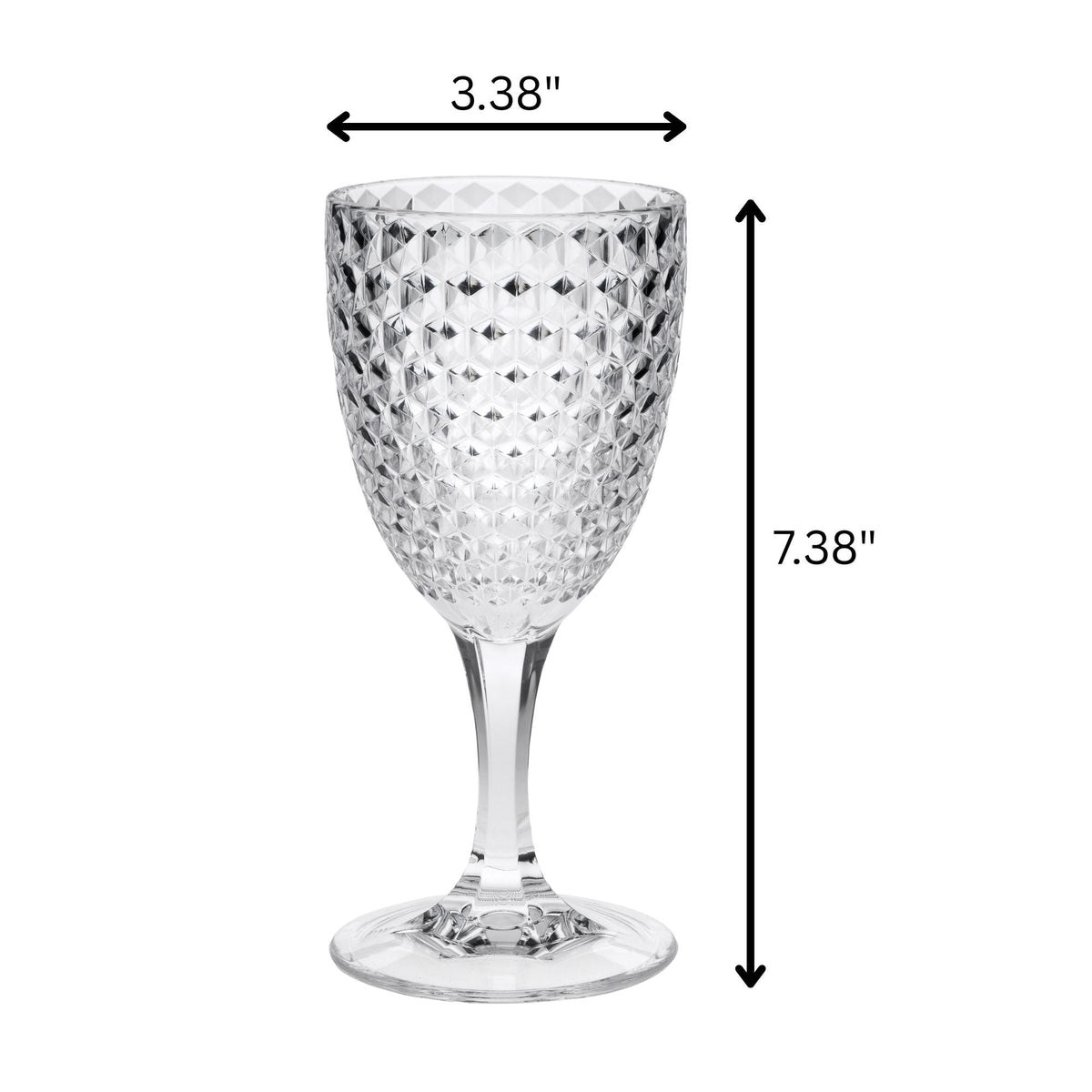 Diamond Cut Plastic Wine Glasses (Set of 4), photo 18 of 18