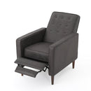 Macedonia - Mid Century Modern Button Tufted Fabric Recliner - Slate by HouseOfZazla