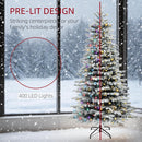 6.5ft Snow Flocked Artificial Christmas Tree
