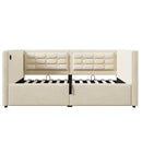 Upholstered Hydraulic Storage Daybed With USB & Type C Charging by HouseOfZazla