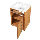Bathroom Vanity With Integrated Sink, Soft-Closing Door - Natural Wood by HouseOfZazla