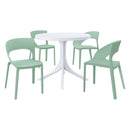 4 Piece Set Of Modern Designed Single Chairs With Round Table by HouseOfZazla