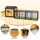 114" Wooden Chicken Coop with Outdoor Run by HouseOfZazla