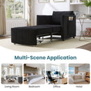 Upholstered Convertible Sleeper Sofa With 5 Position Backrest, Side Pockets, Storage by HouseOfZazla