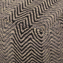 Barracuda - Handcrafted Cotton Pouf With Chevron Pattern - Brown / Beige