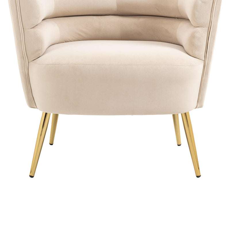 Accent Chair, leisure single chair with Golden feet