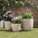 U_Style Lightweight Matte Textured MGO Flower Pot Set of 3